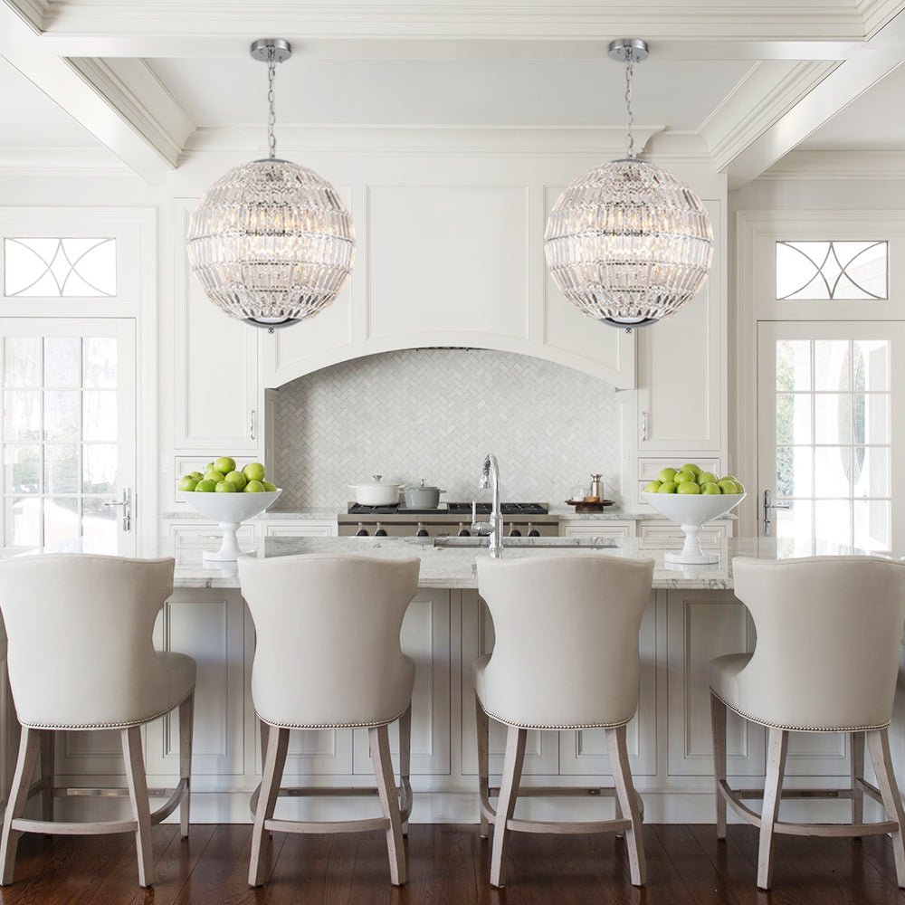 Glam Modern Crystal Orb Chandelier | thehouselight, Round Shape ...