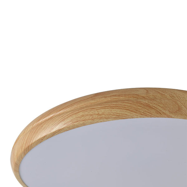 Thehouselights-LED Wood Grain Flush Mount Ceiling Light-Ceiling Light-Warm White-Wood Grain