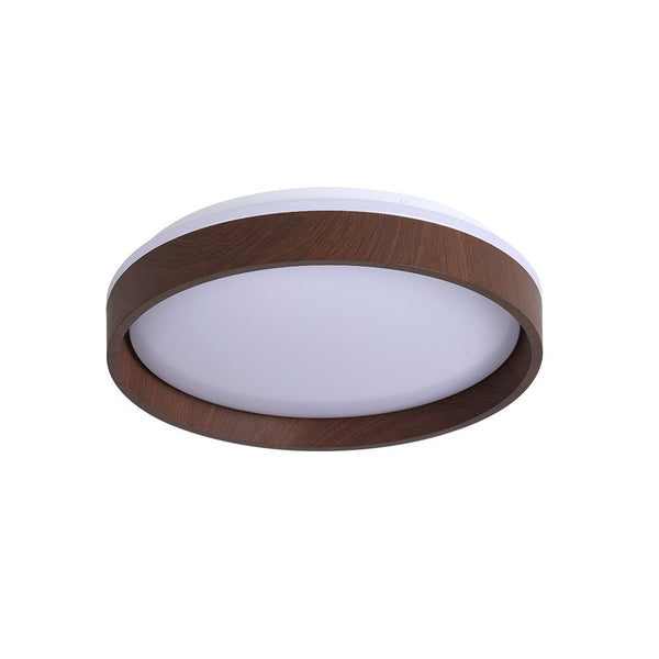 Thehouselights-LED Wooden Round Flush Mount Ceiling Light-Ceiling Light-Warm White-