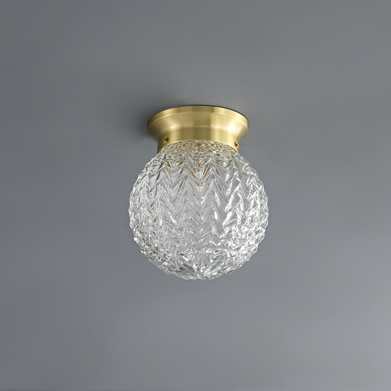 semi flush mount ceiling light brass
