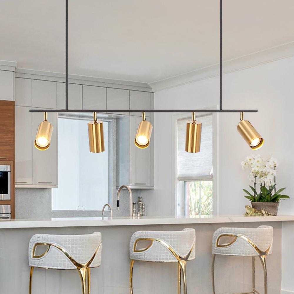 5-Light Kitchen Linear Track Lighting Chandelier |Island Suspension ...