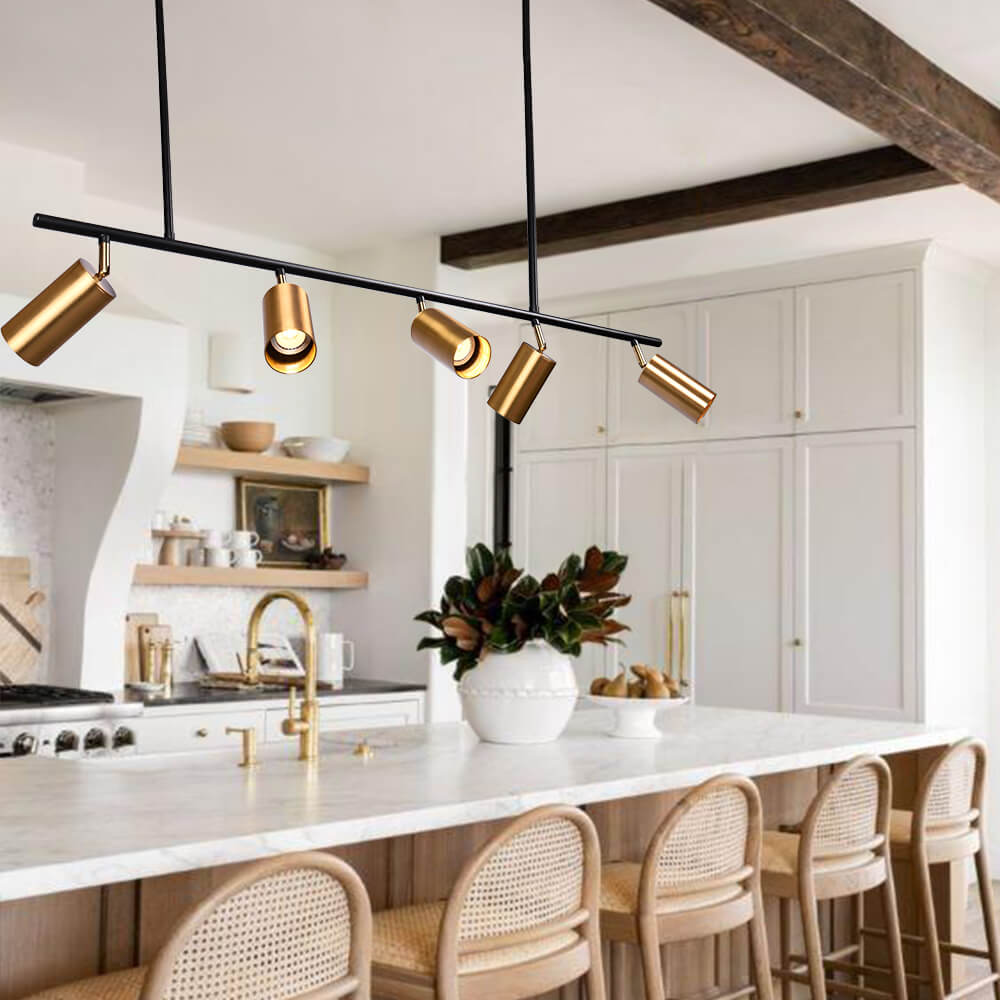 5-Light Kitchen Linear Track Lighting Chandelier |Island Suspension ...
