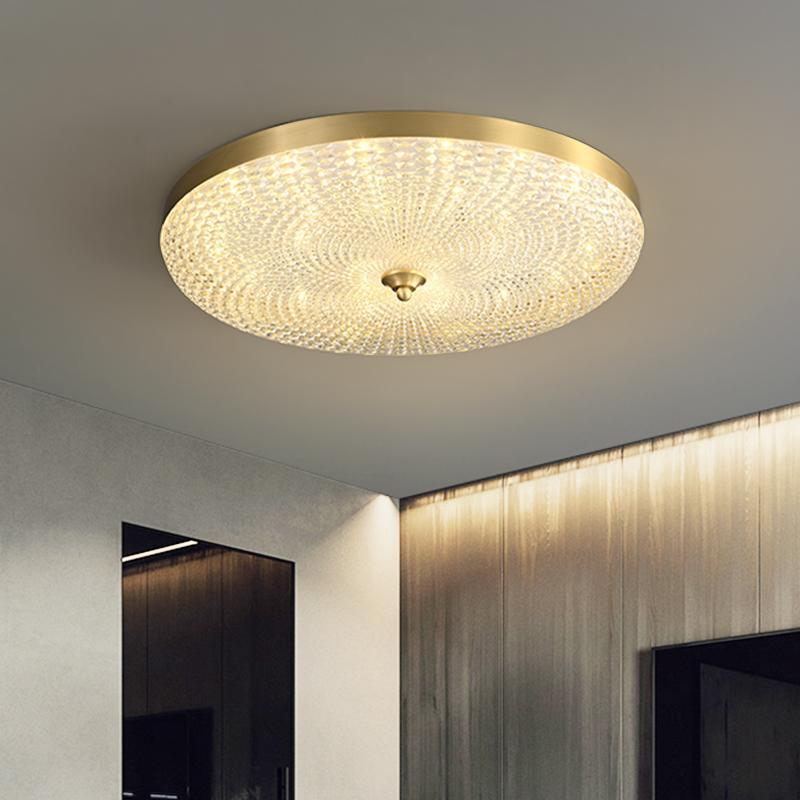 Copper Round LED Flush Mount Ceiling Light | Ceiling light for low ...
