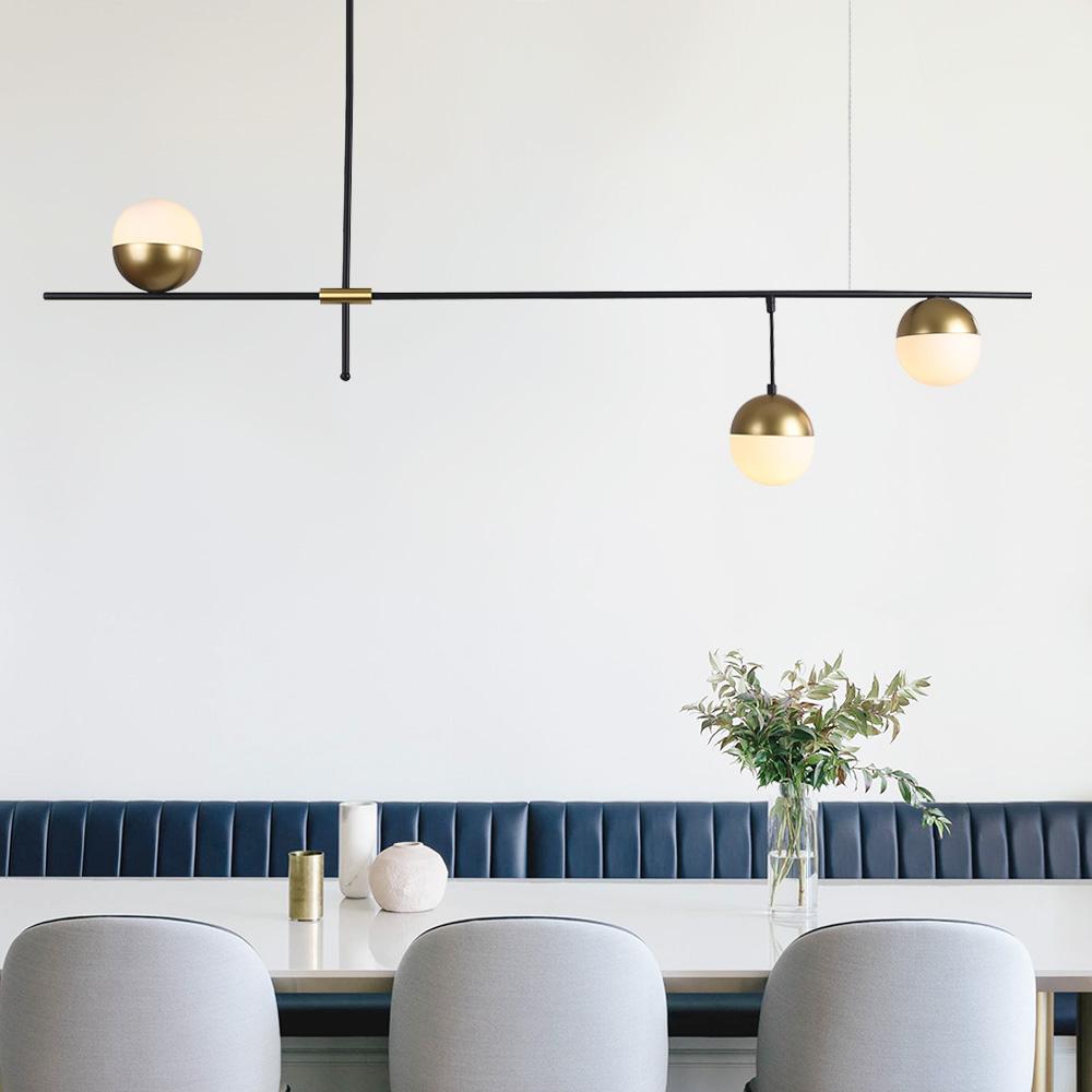 Mid-Century Modern 3-Light Kitchen Island Chandelier | Thehouselights ...