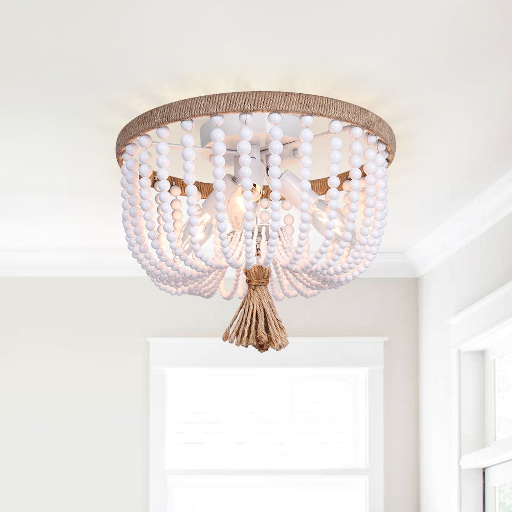 Beaded Flush Mount Light
