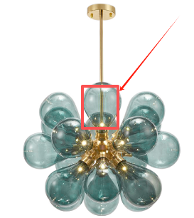 One Blue Glass Shade