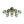 Brass Blue Glass Sputnik Bubble Semi Flush Chandelier