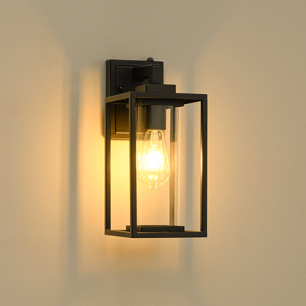 IP23 Rectangular Lantern Outdoor Wall Sconce