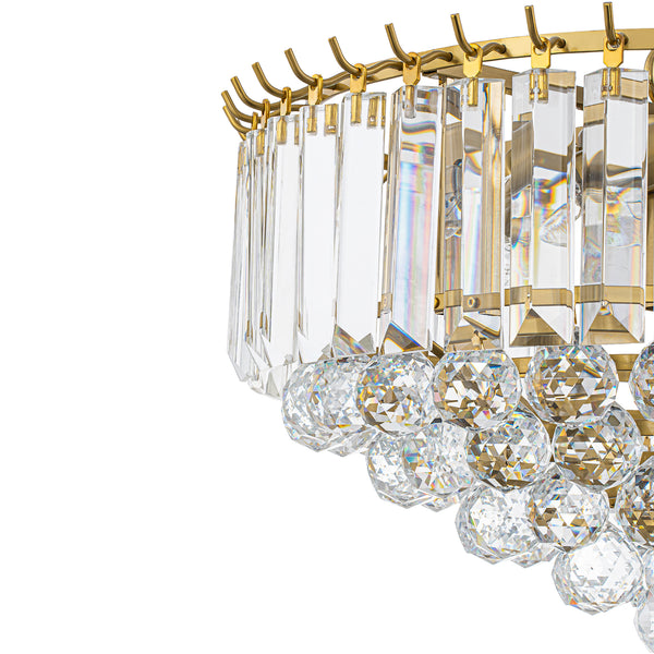 5-Light Teardrop Crystal Round Chandelier