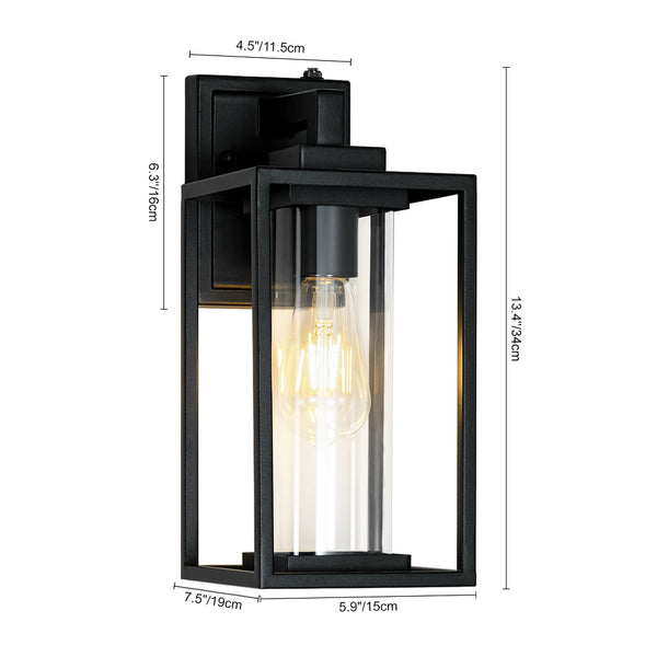 IP23 Rectangular Lantern Outdoor Wall Sconce