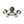 Brass Blue Glass Sputnik Bubble Semi Flush Chandelier