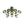 Brass Blue Glass Sputnik Bubble Semi Flush Chandelier