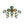 Brass Blue Glass Sputnik Bubble Semi Flush Chandelier