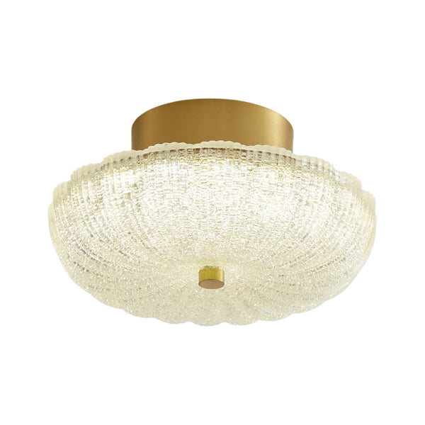 Scalloped Glass LED Semi Flush Mount