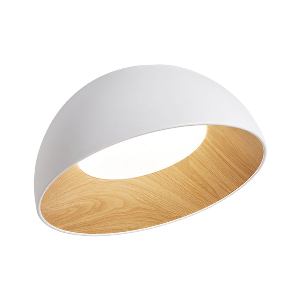 Wood Grain Bowl LED Flush Mount Dome Close To Ceiling Light Track Light
