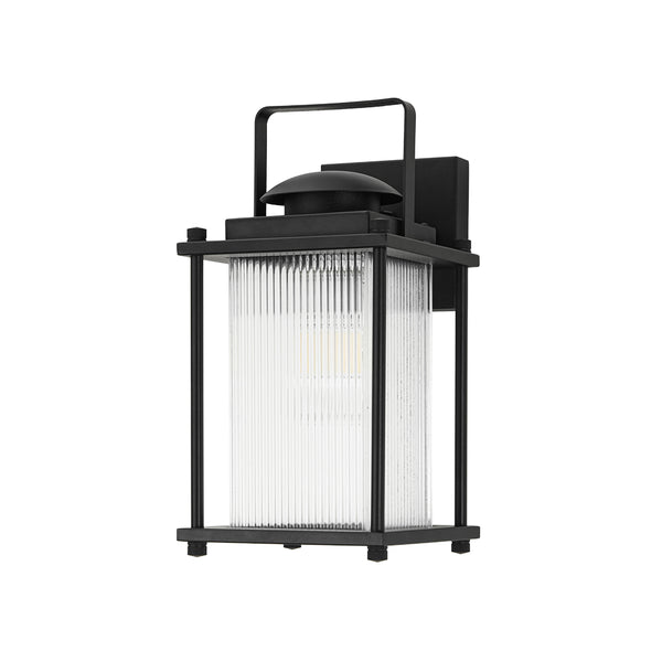 IP23 Lantern Waterproof Ribbed Glass Outdoor Wall Sconce