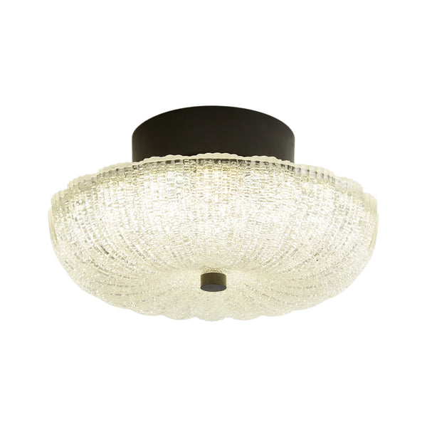 Scalloped Glass LED Semi Flush Mount