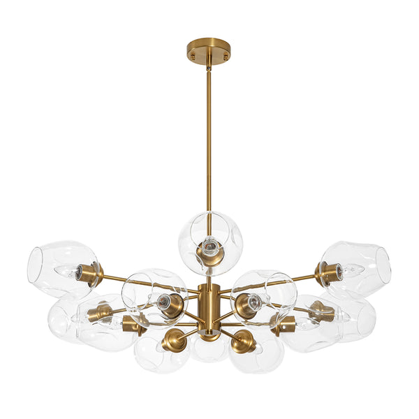 12-Light Two-tier Textured Glass Chandelier
