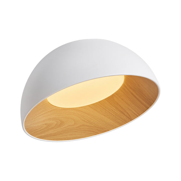 Wood Grain Bowl LED Flush Mount Dome Close To Ceiling Light Track Light