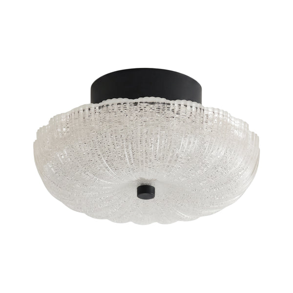 Scalloped Glass LED Semi Flush Mount