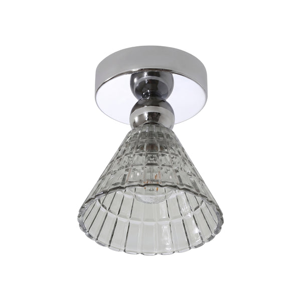 Minimalist Cone Glass LED Semi Flush Mount
