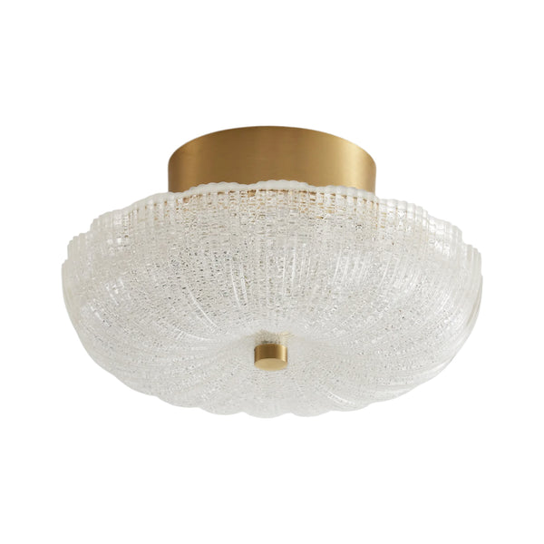 Scalloped Glass LED Semi Flush Mount