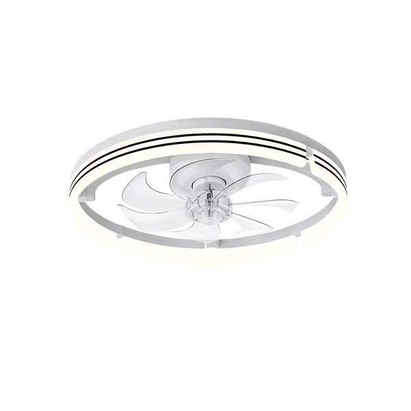Dimmable Indoor Bedroom Flush Mount Ceiling Fan with Light