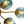 Brass Blue Glass Sputnik Bubble Semi Flush Chandelier