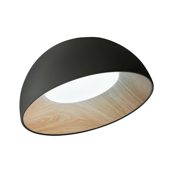 Wood Grain Bowl LED Flush Mount Dome Close To Ceiling Light Track Light