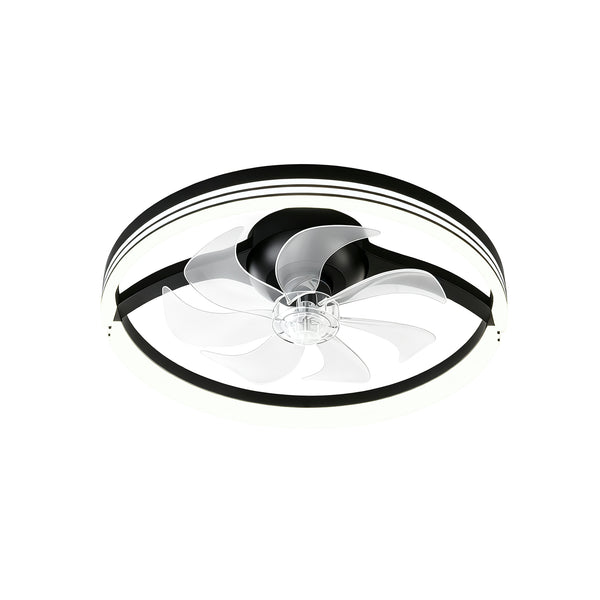 Dimmable Indoor Bedroom Flush Mount Ceiling Fan with Light
