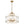 6-Light Modern Glass Brass Drum Chandelier