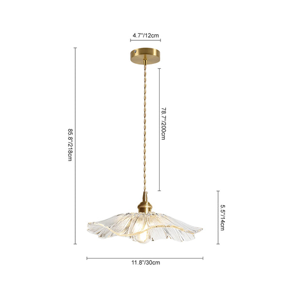 Lotus Glass Flower Design Pendant Light