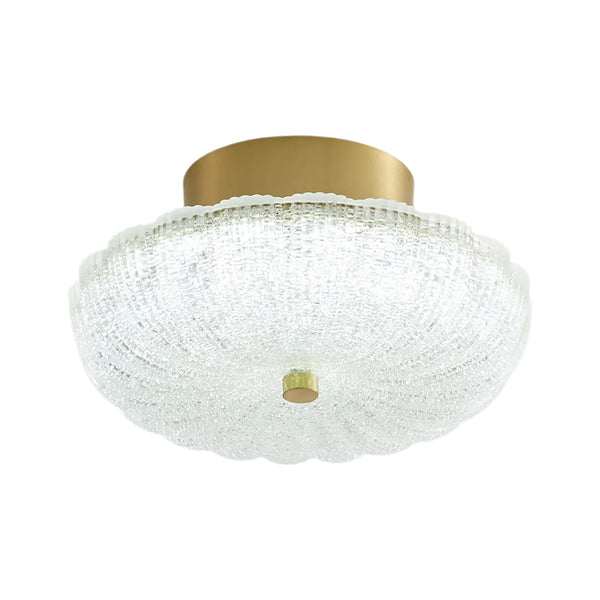 Scalloped Glass LED Semi Flush Mount