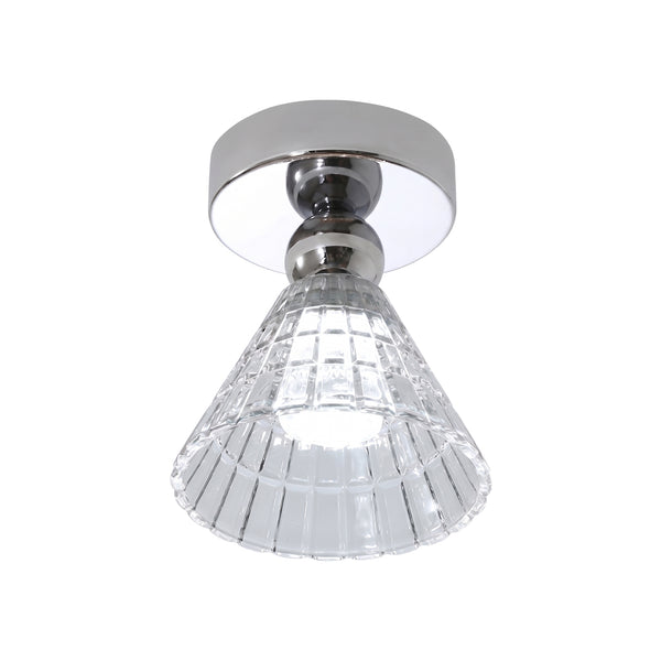 Minimalist Cone Glass LED Semi Flush Mount
