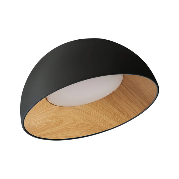 Wood Grain Bowl LED Flush Mount Dome Close To Ceiling Light Track Light
