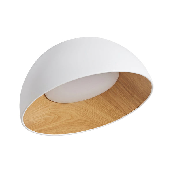 Wood Grain Bowl LED Flush Mount Dome Close To Ceiling Light Track Light