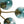 Brass Blue Glass Sputnik Bubble Semi Flush Chandelier