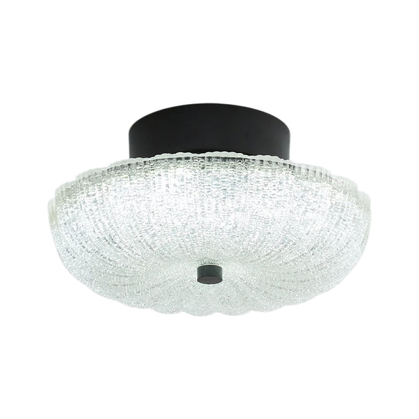 Scalloped Glass LED Semi Flush Mount