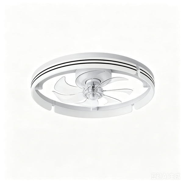 Dimmable Indoor Bedroom Flush Mount Ceiling Fan with Light