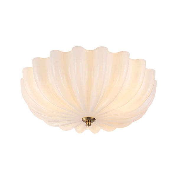 3-Light Bowl Daisy Glass Semi Flush
