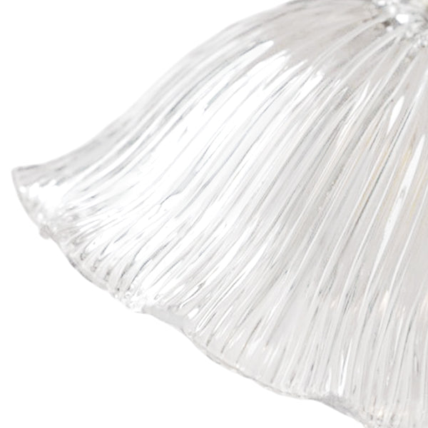 1-Light Lotus Stripe Glass Pendant Light