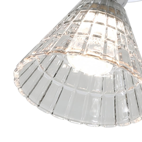 Minimalist Cone Glass LED Semi Flush Mount