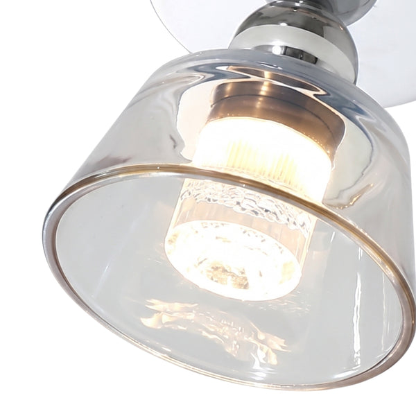 Minimalist Tapered Bell Glass LED Semi Flush Mount