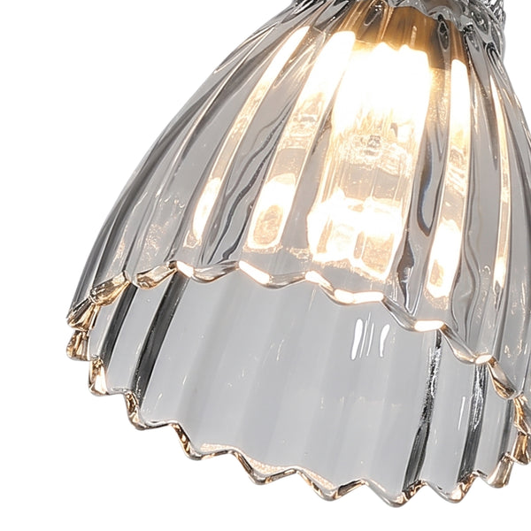 Minimalist Textured Glass LED Semi Flush Mount