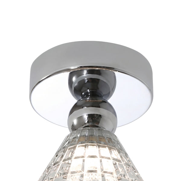 Minimalist Cone Glass LED Semi Flush Mount