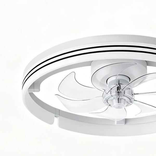 Dimmable Indoor Bedroom Flush Mount Ceiling Fan with Light