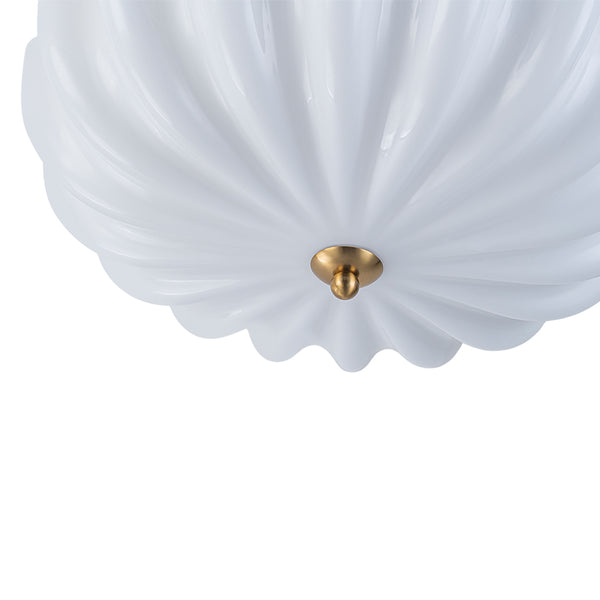 3-Light Bowl Daisy Glass Semi Flush