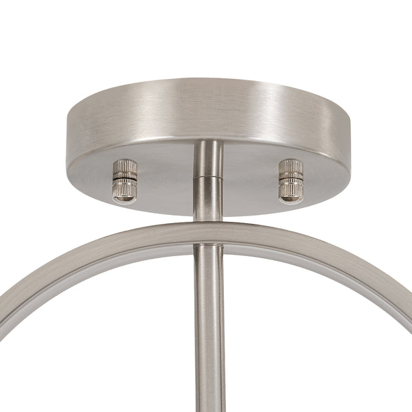 2-Light Linen Drum Flush Mount Ceiling