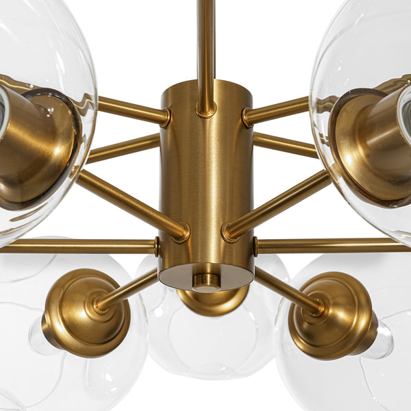 12-Light Two-tier Textured Glass Chandelier