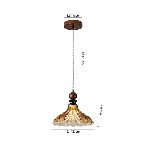 French Striped Glass Pendant Lighting